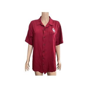 OU Oklahoma University Vintage Chili Wear Button Down Shirt XL